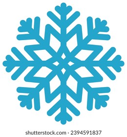 Vector snowflake icon for Christmas decoration, banners, cards and patterns. Isolated on white background