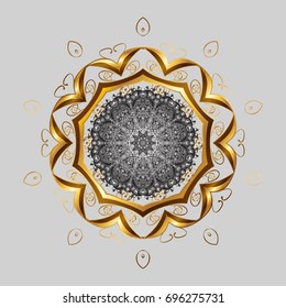 Vector snowflake icon. Vector illustration. Snowflake icon, isolated. Flat design. Vector winter snowflakes on colorful background.