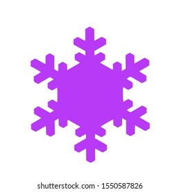 Vector snowflake icon.  illustration for web