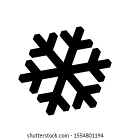 Vector snowflake icon.  illustration for web
