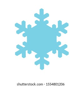 Vector snowflake icon.  illustration for web