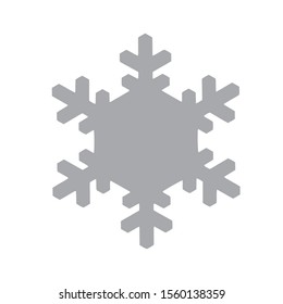 Vector snowflake icon.  illustration for web