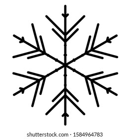 Vector snowflake icon.  illustration for web