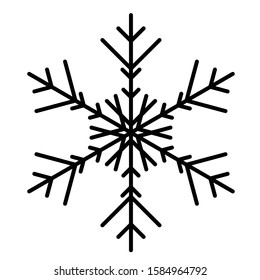 Vector snowflake icon.  illustration for web