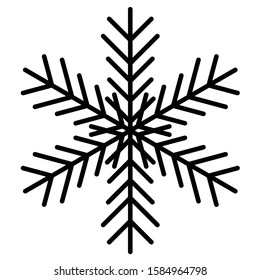 Vector snowflake icon.  illustration for web