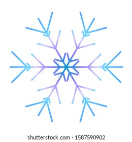 Vector snowflake icon.  illustration for web