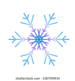 Vector snowflake icon.  illustration for web