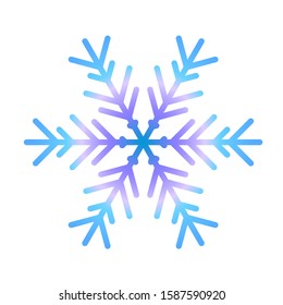 Vector snowflake icon.  illustration for web