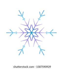 Vector snowflake icon.  illustration for web