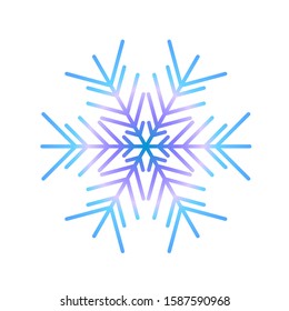 Vector snowflake icon.  illustration for web