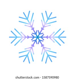 Vector snowflake icon.  illustration for web