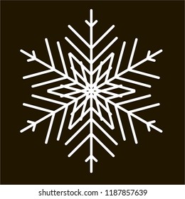 Vector snowflake Icon isolated