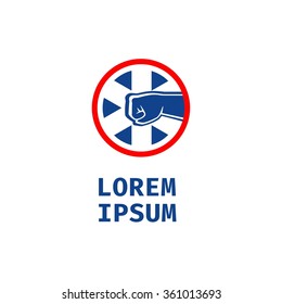 Vector of snowflake icon. Shield. Fist. For auto. Security company logo. Business icon for the other company. Design element. Illustration.