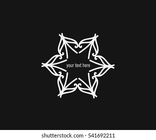 Vector snowflake icon with spaceof text