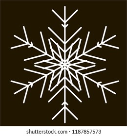 Vector snowflake Icon symbol isolated. Isolated icon