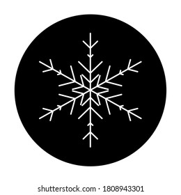 Símbolo del icono del copo de nieve vectorial aislado. Ilustración para web