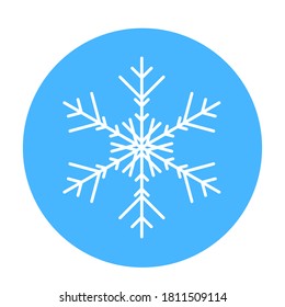 Vektorschneeflocken Symbol einzeln. Illustration für das Web