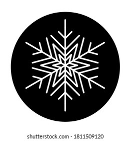 Vektorschneeflocken Symbol einzeln. Illustration für das Web