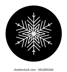 Vektorschneeflocken Symbol einzeln. Illustration für das Web