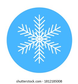 Símbolo del icono del copo de nieve vectorial aislado. Ilustración para web