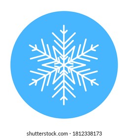 Símbolo del icono del copo de nieve vectorial aislado. Ilustración para web
