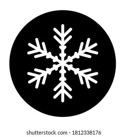 Vektorschneeflocken Symbol einzeln. Illustration für das Web