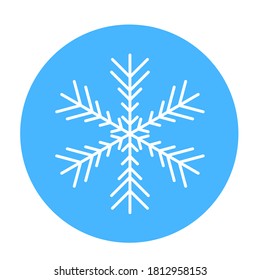 Símbolo del icono del copo de nieve vectorial aislado. Ilustración para web