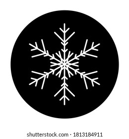 Vektorschneeflocken Symbol einzeln. Illustration für das Web