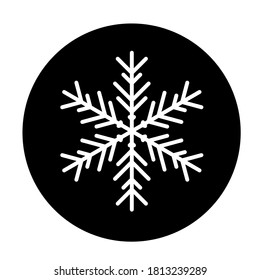 Vektorschneeflocken Symbol einzeln. Illustration für das Web