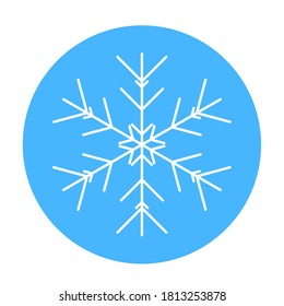Símbolo del icono del copo de nieve vectorial aislado. Ilustración para web