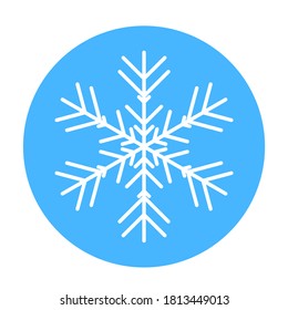 Vektorschneeflocken Symbol einzeln. Illustration für das Web