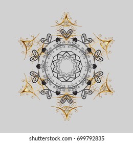 Vector snowflake icon. Vector winter snowflakes on colorful background. Vector illustration. Flat design. Snowflake icon, isolated.