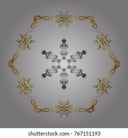 Vector snowflake icon. Vector winter snowflakes on colorful background. Vector illustration. Flat design. Snowflake icon, isolated.