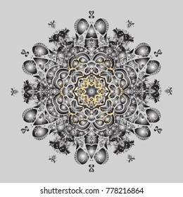 Vector snowflake icon. Vector winter snowflakes on colorful background. Flat design. Snowflake icon, isolated. Vector illustration.