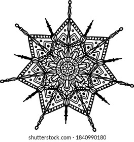 vector snowflake isolated on white background