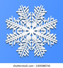 Vector snowflake made of ice