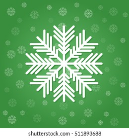 Vector snowflake on a abstract background. Snowflakes pattern. Holiday illustration.