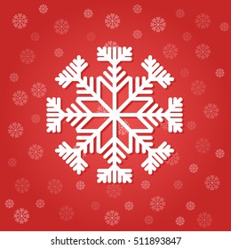 Vector snowflake on a abstract background. Snowflakes pattern. Holiday illustration.
