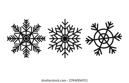 Vector snowflake ornaments christmas decorations x-mas tags christmas tree ornament snowflakes for laser.