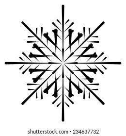 Vector snowflake silhouette