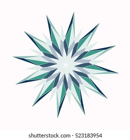Vector Snowflake, sparkles, star