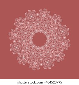 Vector snowflake. Winter design element. Christmas  greeting card.