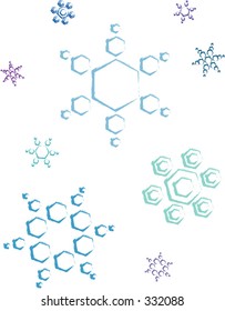 Vector snowflakes.