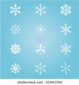 Vector snowflakes.