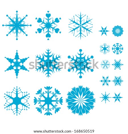 Vector snowflakes. 