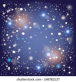 Vector snowflakes background for Christmas design.