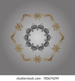 Vector snowflakes background. Vector illustration. Snowflake colorful pattern. Flat design with abstract snowflakes isolated on colors background. Snowflakes pattern.