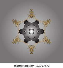 Vector snowflakes background. Snowflake colorful pattern. Vector illustration. Snowflakes pattern. Flat design with abstract snowflakes isolated on colors background.