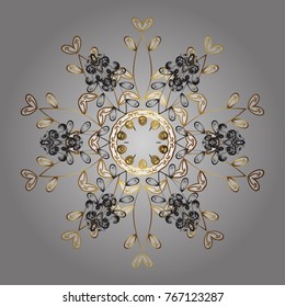 Vector snowflakes background. Snowflake colorful pattern. Vector illustration. Snowflakes pattern. Flat design with abstract snowflakes isolated on colors background.