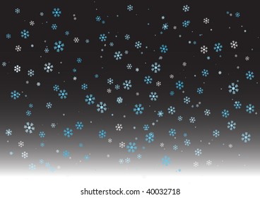 Vector snowflakes  by night